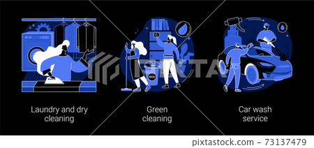 Cleaning services abstract concept vector illustrations. 73137479