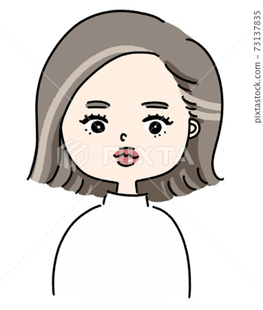 Gal style girl icon Gal style girl icon 73137835