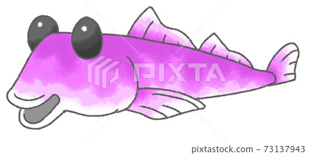 Watercolor-style deformed goby (purple) Watercolor-style deformed goby (purple) 73137943