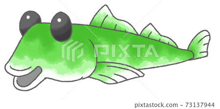 Watercolor-style deformed goby (green) Watercolor-style deformed goby (green) 73137944