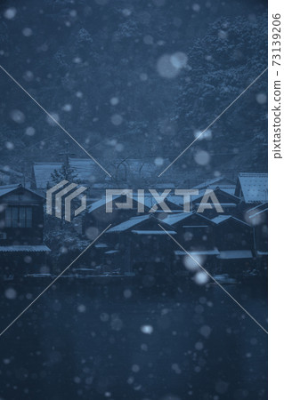 Ine的Funaya雪場面在京都府 Ine的Funaya雪場面在京都府 73139206