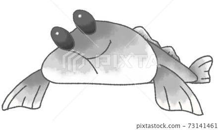 Cute watercolor-style goby (gray) - Stock Illustration [73141461] - PIXTA
