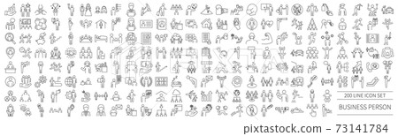 Pictogram icon set for various business scenes 73141784