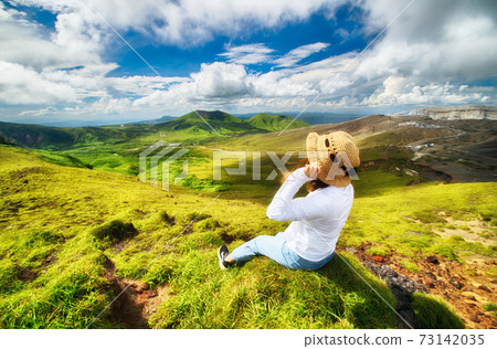 View of Aso plateau 73142035