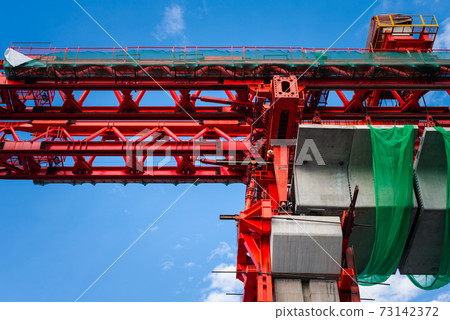 Construction site of sky train Bangsue-Rangsit 73142372