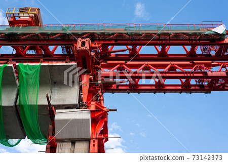 Construction site of sky train Bangsue-Rangsit 73142373