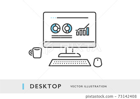 Material of image illustration to work on desktop computer 73142408