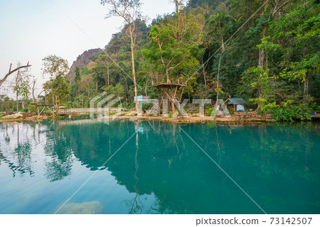blue lagoon 2 vang vieng Water activities at Laos 73142507