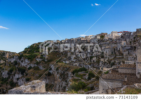 Italy Matera Valley and Townscape 73143109