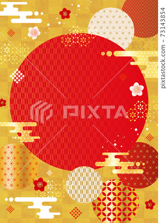 Japanese pattern design material (vertical) Japanese pattern design material (vertical) 73143854