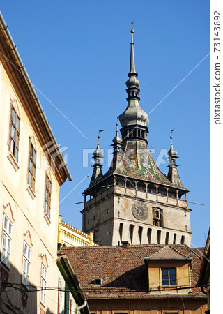 rooftops of sighisoara in romania rooftops of sighisoara in romania 73143892
