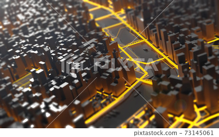 Future city graphic seen from a distance Future city graphic seen from a distance 73145061