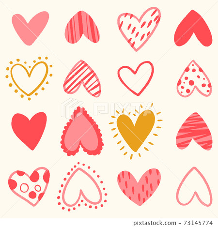 Seamless pattern for Happy Valentine's Day celebration with holiday symbols. 73145774