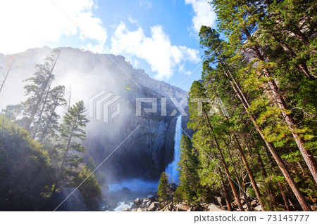 Waterfall in Yosemite 73145777
