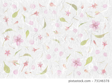 春天的形象壓花,川津櫻花的白色擠日本紙 春天的形象壓花,川津櫻花的白色擠日本紙 73146378