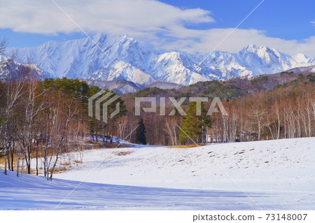 中山高原冬季風光北阿爾卑斯鹿島Yarigatake Goryudake 中山高原冬季風光北阿爾卑斯鹿島Yarigatake Goryudake 73148007