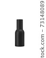 Black Plastic bottle for medicine,cosmetics,cream, gel, skin care, liquid soap, shampoo and lotion isolated on white background 73148089
