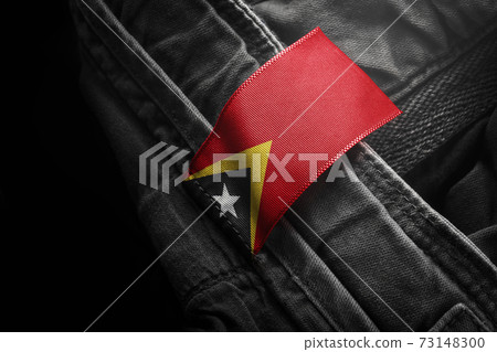 Tag on dark clothing in the form of the flag of the East Timor 73148300