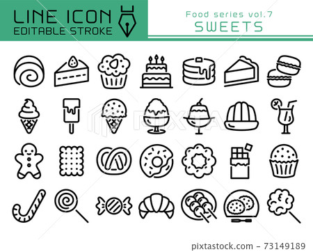 Line icon food series vol.7 sweets 73149189