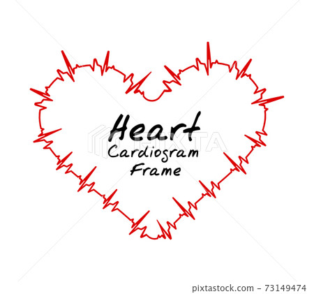 Heart cardiogram pulse bpm. Vector illustration 73149474