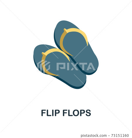 Flip Flops flat icon. Color simple element from clothes collection. Creative Flip Flops icon for web design, templates, infographics and more Flip Flops flat icon. Color simple element from clothes collection. Creative Flip Flops icon for web design, templates, infographics and more 73151160