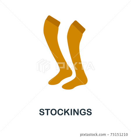 Stockings flat icon. Color simple element from clothes collection. Creative Stockings icon for web design, templates, infographics and more Stockings flat icon. Color simple element from clothes collection. Creative Stockings icon for web design, templates, infographics and more 73151210