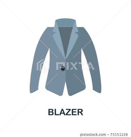 Blazer flat icon. Color simple element from clothes collection. Creative Blazer icon for web design, templates, infographics and more Blazer flat icon. Color simple element from clothes collection. Creative Blazer icon for web design, templates, infographics and more 73151226