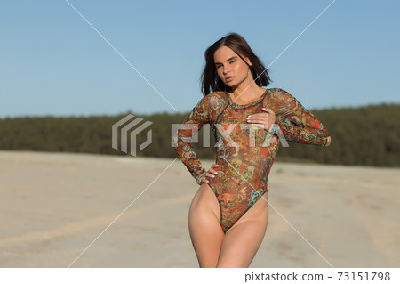 Sensual young lady on beach Sensual young lady on beach 73151798