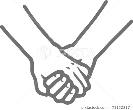 牽手的插圖素材 牽手的插圖素材 73152817