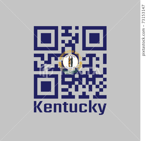 QR code set the color of Kentucky flag. The states of America 73153147