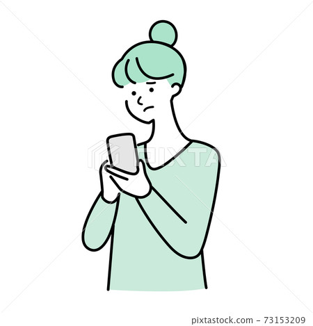 Illustration of a woman worrying seeing a... - Stock Illustration ...