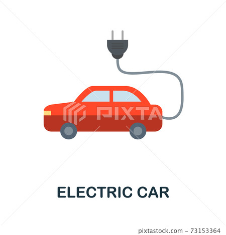 Electric Car flat icon. Simple element from save the world collection. Creative Electric Car icon for web design, templates, infographics and more Electric Car flat icon. Simple element from save the world collection. Creative Electric Car icon for web design, templates, infographics and more 73153364