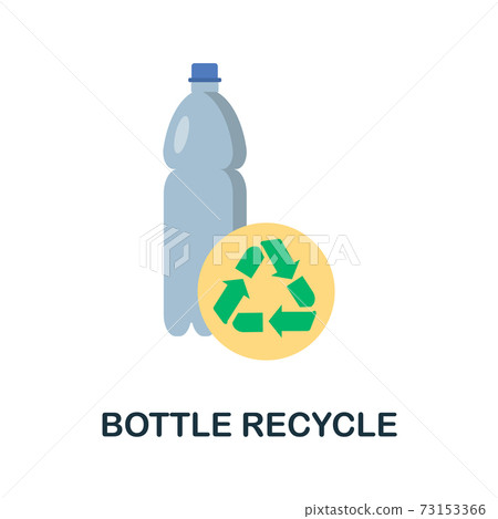 Bottle Recycle flat icon. Simple element from save the world collection. Creative Bottle Recycle icon for web design, templates, infographics and more Bottle Recycle flat icon. Simple element from save the world collection. Creative Bottle Recycle icon for web design, templates, infographics and more 73153366