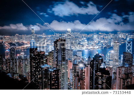 Hong Kong $ 1 million night view Victoria Peak Hong Kong $ 1 million night view Victoria Peak 73153448