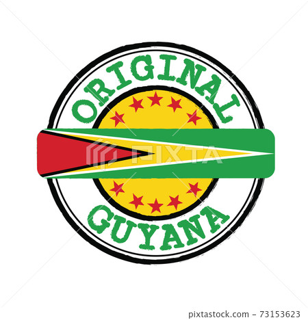 Vector Stamp of Original logo with text Guyana... - Stock Illustration ...