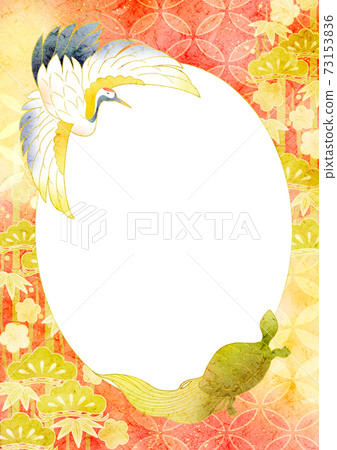 Frame Crane, turtle and Shochikuume 73153836