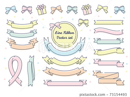 Handwritten style ribbon set 73154493