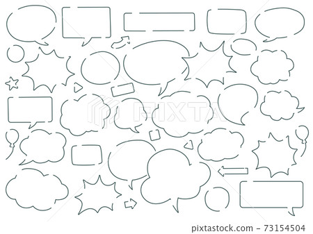 Simple line art balloon set 73154504