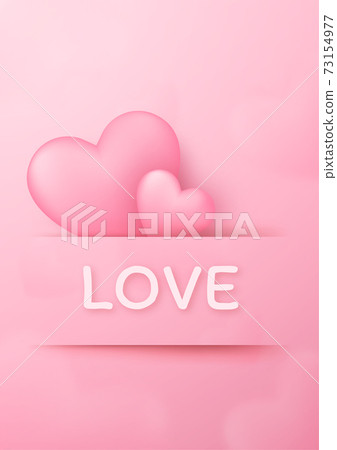 3D heart on pink background. Love concept design greeting card for happy mother's day, valentine's day, birthday day. Poster and greeting card template. vector paper art illustration. 3D heart on pink background. Love concept design greeting card for happy mother's day, valentine's day, birthday day. Poster and greeting card template. vector paper art illustration. 73154977