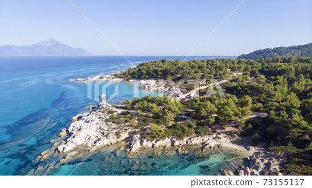 Aegean sea coast in Greece Aegean sea coast in Greece 73155117
