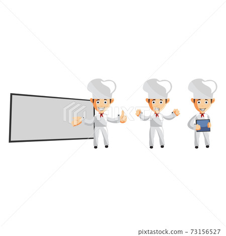 Chef Job character creation Illustration Template Pose Set 73156527