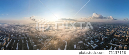 Panorama of Bucharest from a drone, Romania Panorama of Bucharest from a drone, Romania 73157158