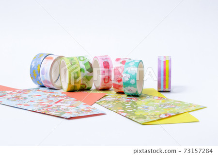 Masking tape, origami, miscellaneous goods, tape, Japanese pattern, Japanese style, stationery, stationery, colorful, origami 73157284