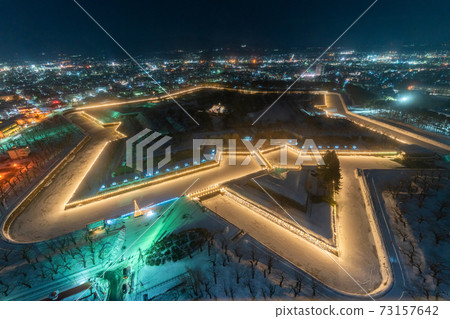 北海道夜景五棱郭 73157642