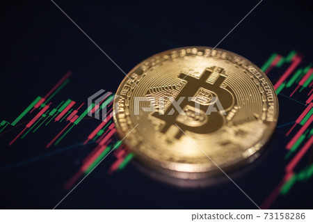 Golden Bitcoin on Crypto Currency Exchange Graph Golden Bitcoin on Crypto Currency Exchange Graph 73158286
