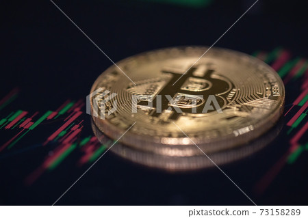 Golden Bitcoin on Crypto Currency Exchange Graph Golden Bitcoin on Crypto Currency Exchange Graph 73158289