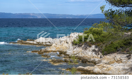 Aegean sea coast in Greece Aegean sea coast in Greece 73158583