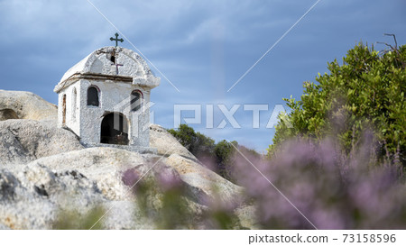 Old shrine on rocks in Greece Old shrine on rocks in Greece 73158596