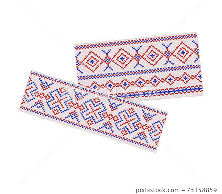 Clothes with Embroidered Floral Pattern on It Vector Illustration Clothes with Embroidered Floral Pattern on It Vector Illustration 73158859