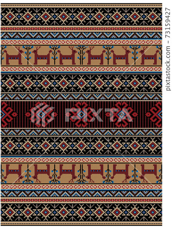 Luxury vintage oriental carpet with yellow, red... - Stock Illustration ...